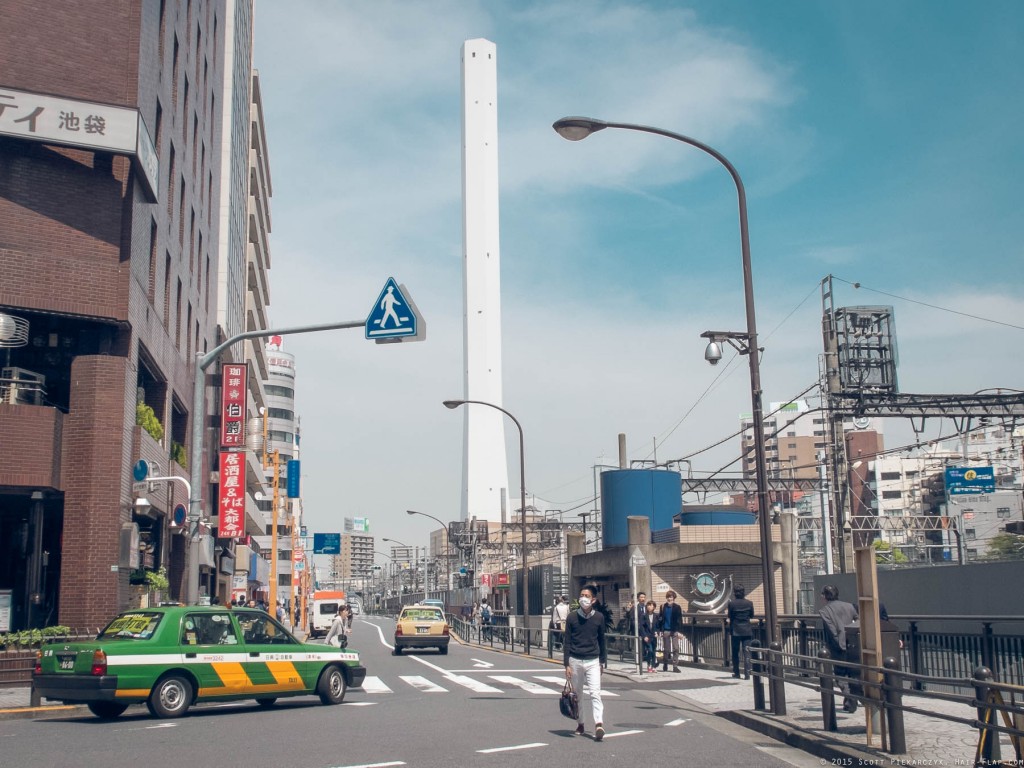 The Toshima Garbage Incinerator chimney, seen from near Ikebukuro Station.